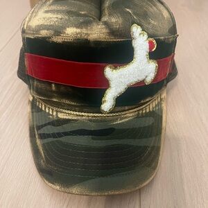 Camouflage Cap with Reindeer Patch